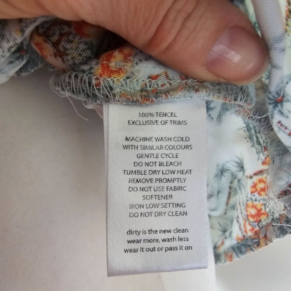 Toad&Co Short Sleeve Blouson Top M Floral Print‎ Lightweight Cottagecore Prairie - Picture 8 of 11